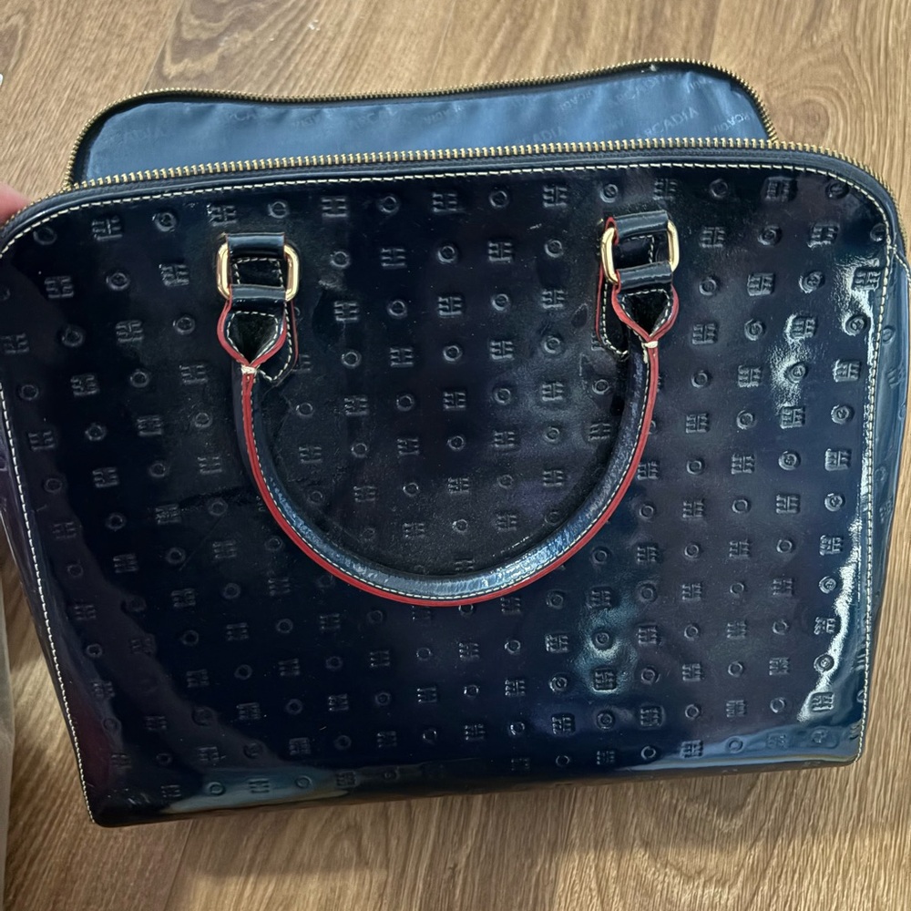 Arcadia Navy and Red Lined Handbag